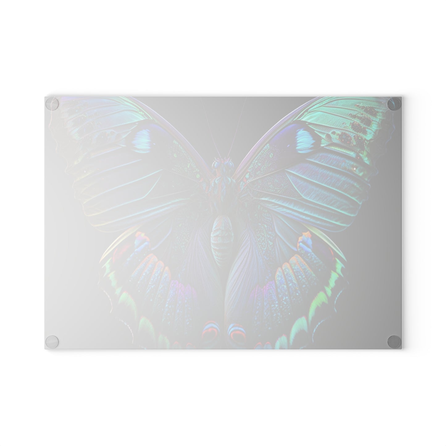 Glass Cutting Board Hue Neon Butterfly 4