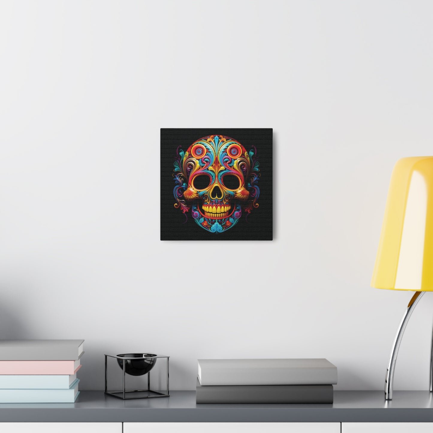 Canvas Gallery Wraps Macro Skull Color 1