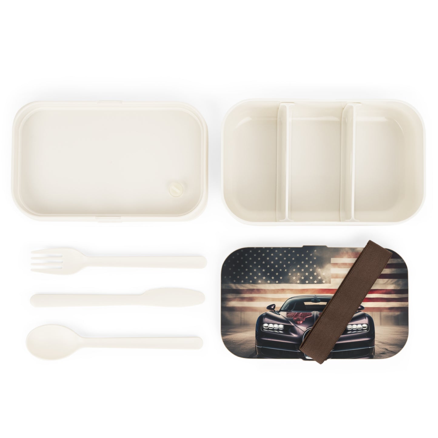 Bento Lunch Box American Flag Background Bugatti 2