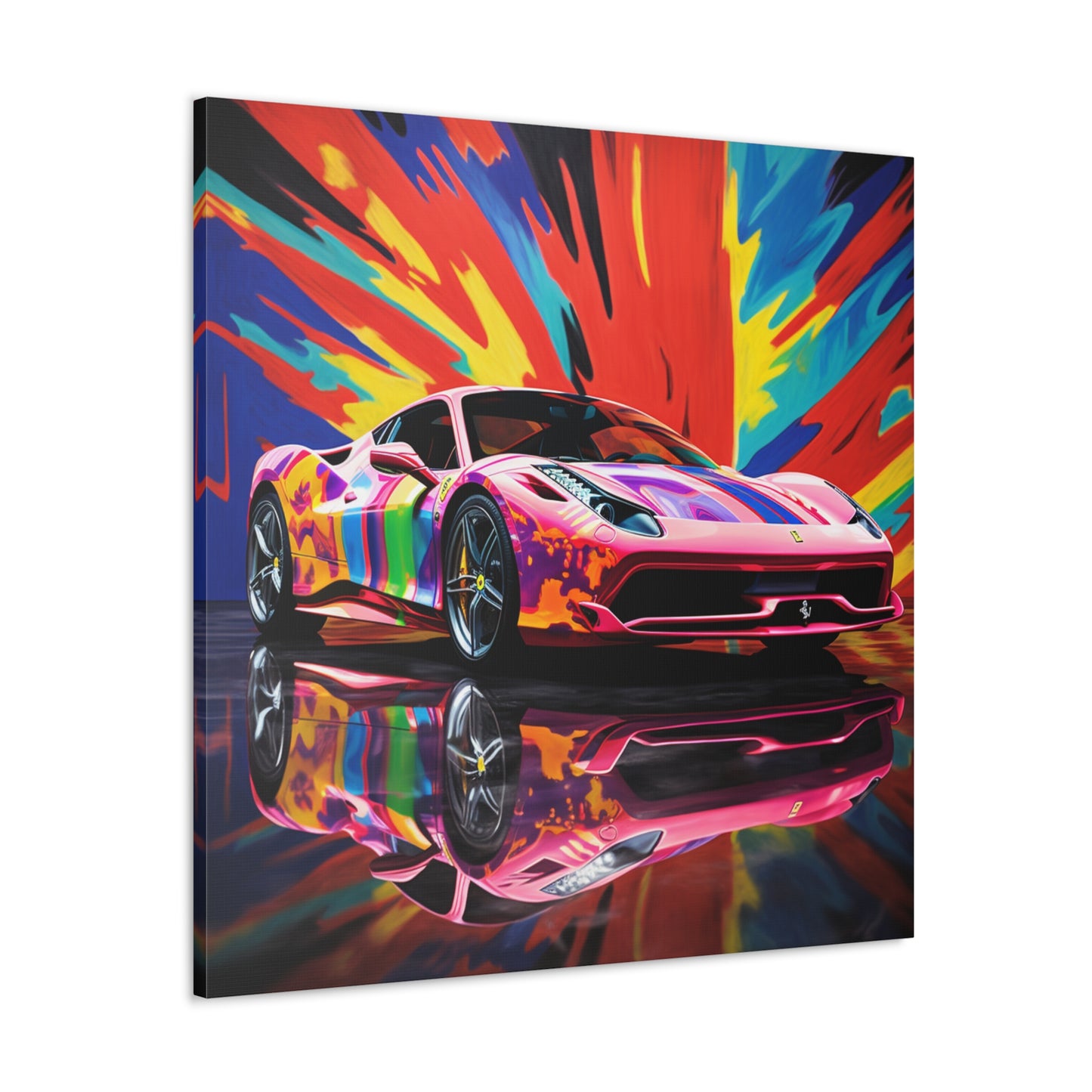 Canvas Gallery Wraps Hyper Colorfull Ferrari 3