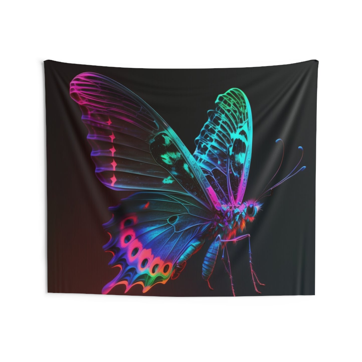 Indoor Wall Tapestries Raw Hyper Color Butterfly 1