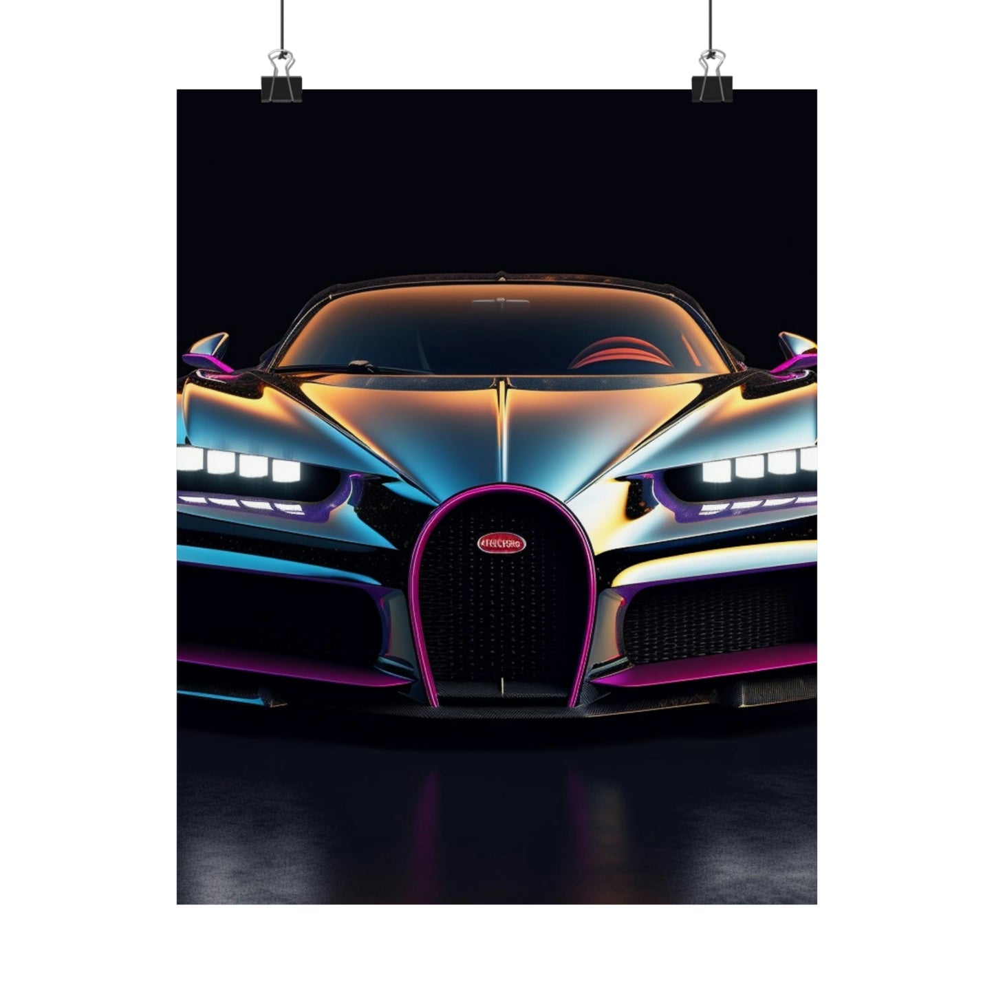 Premium Matte Vertical Posters Hyper Bugatti Chiron 1