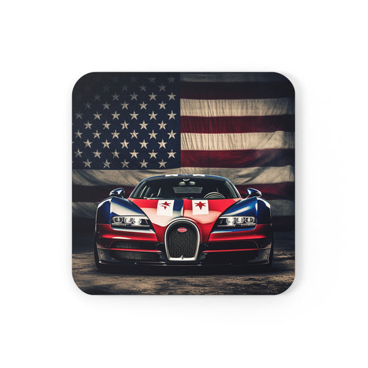Corkwood Coaster Set Bugatti American Flag 3