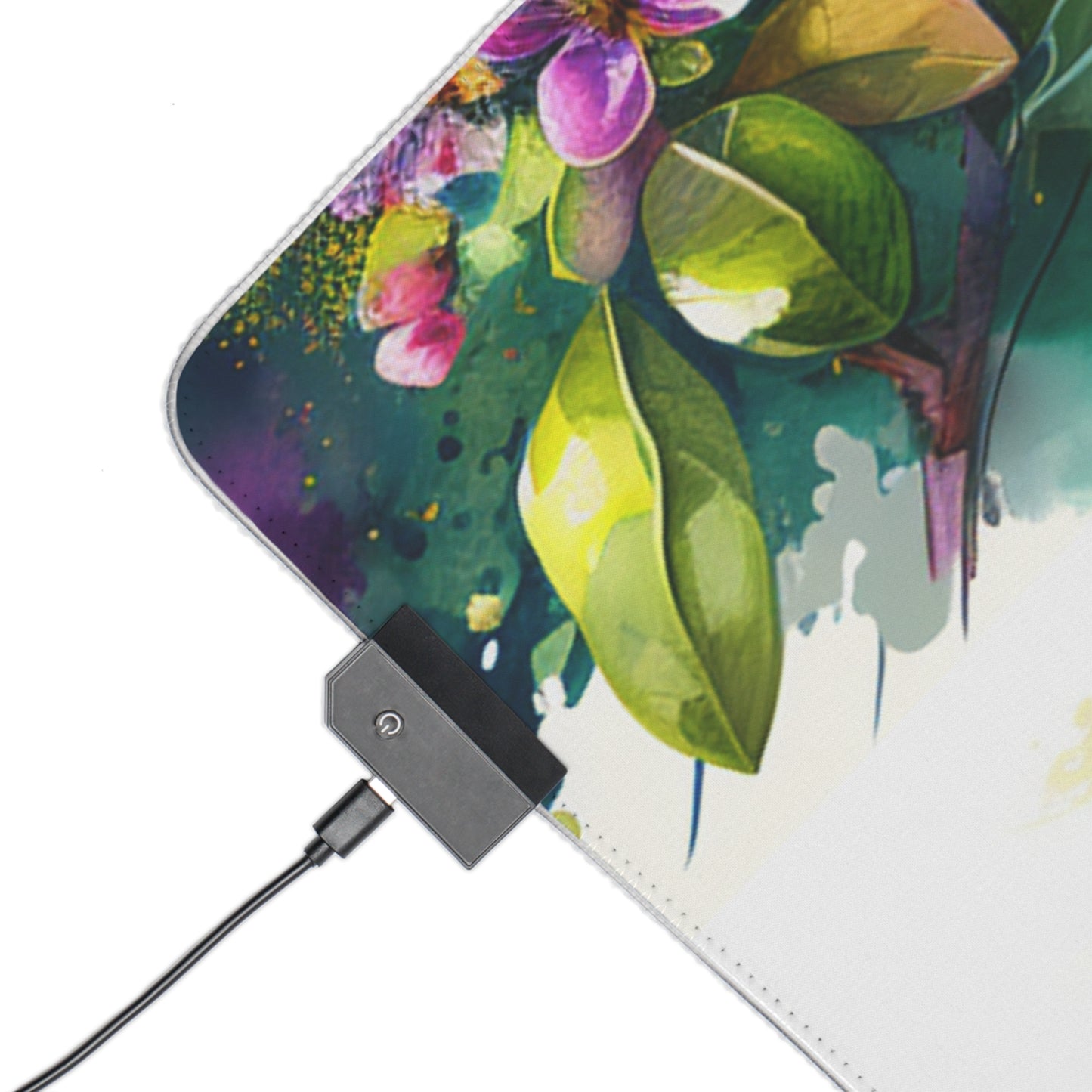 LED Gaming Mouse Pad Mother Nature Bright Spring Colors Realistic Watercolor 5