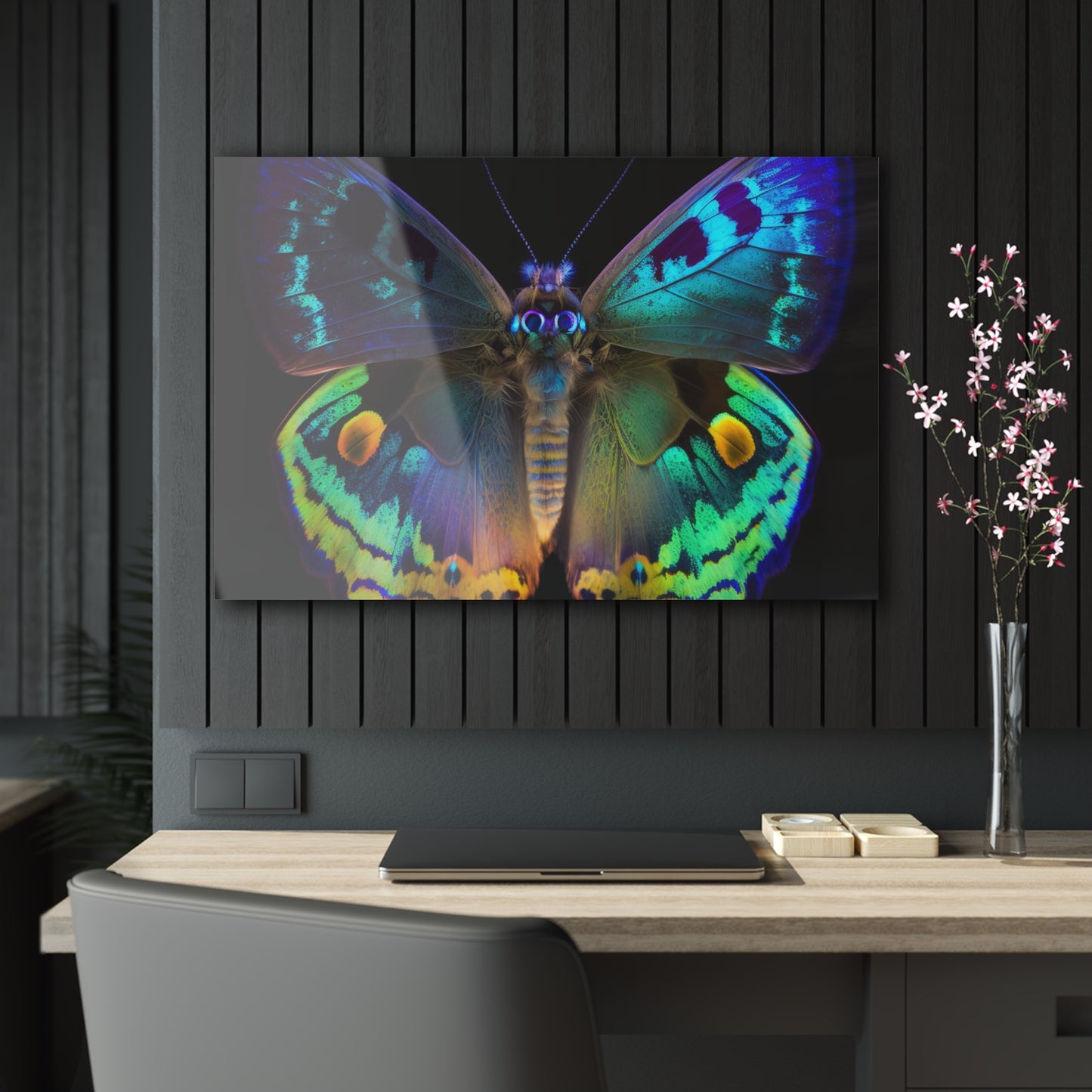 Acrylic Prints Neon Hue Butterfly 4