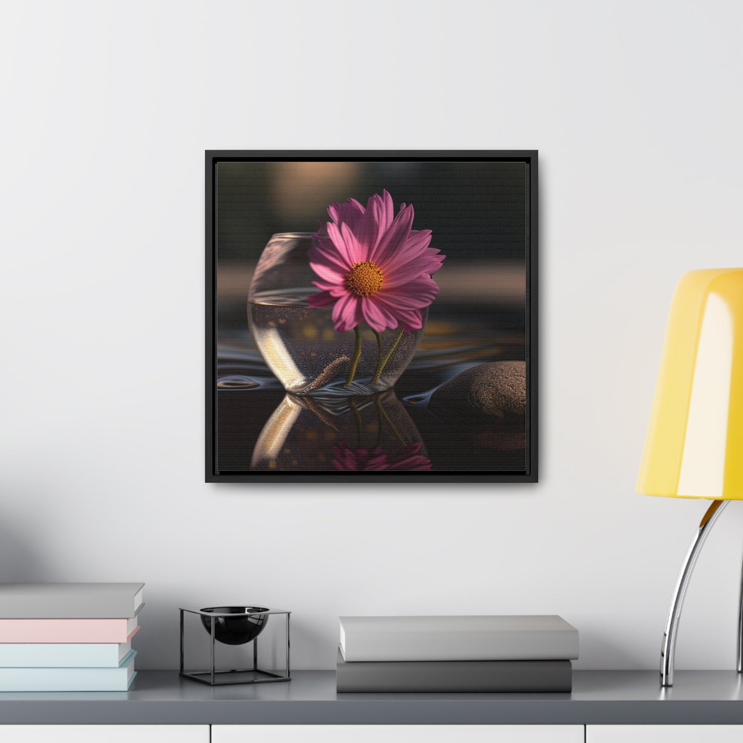 Gallery Canvas Wraps, Square Frame Pink Daisy 4