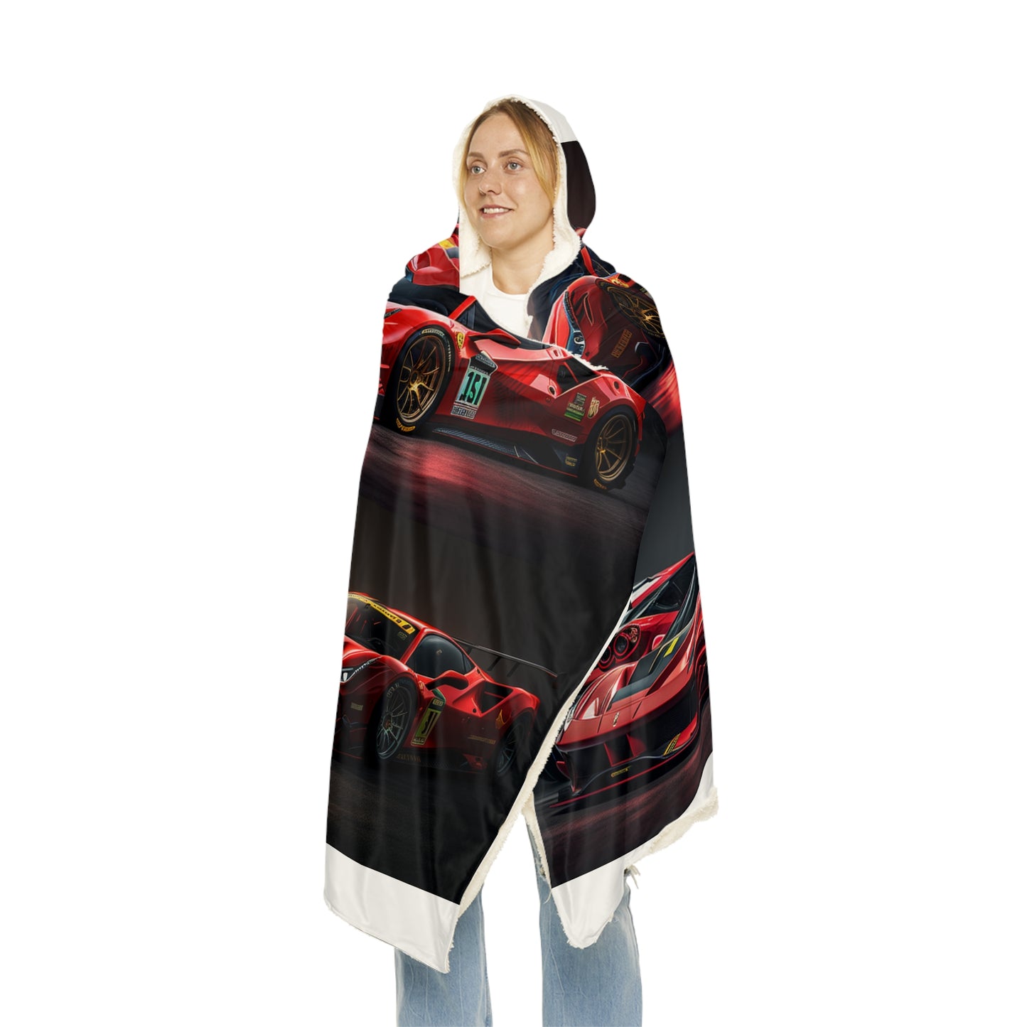 Snuggle Hooded Blanket Ferrari Red 5