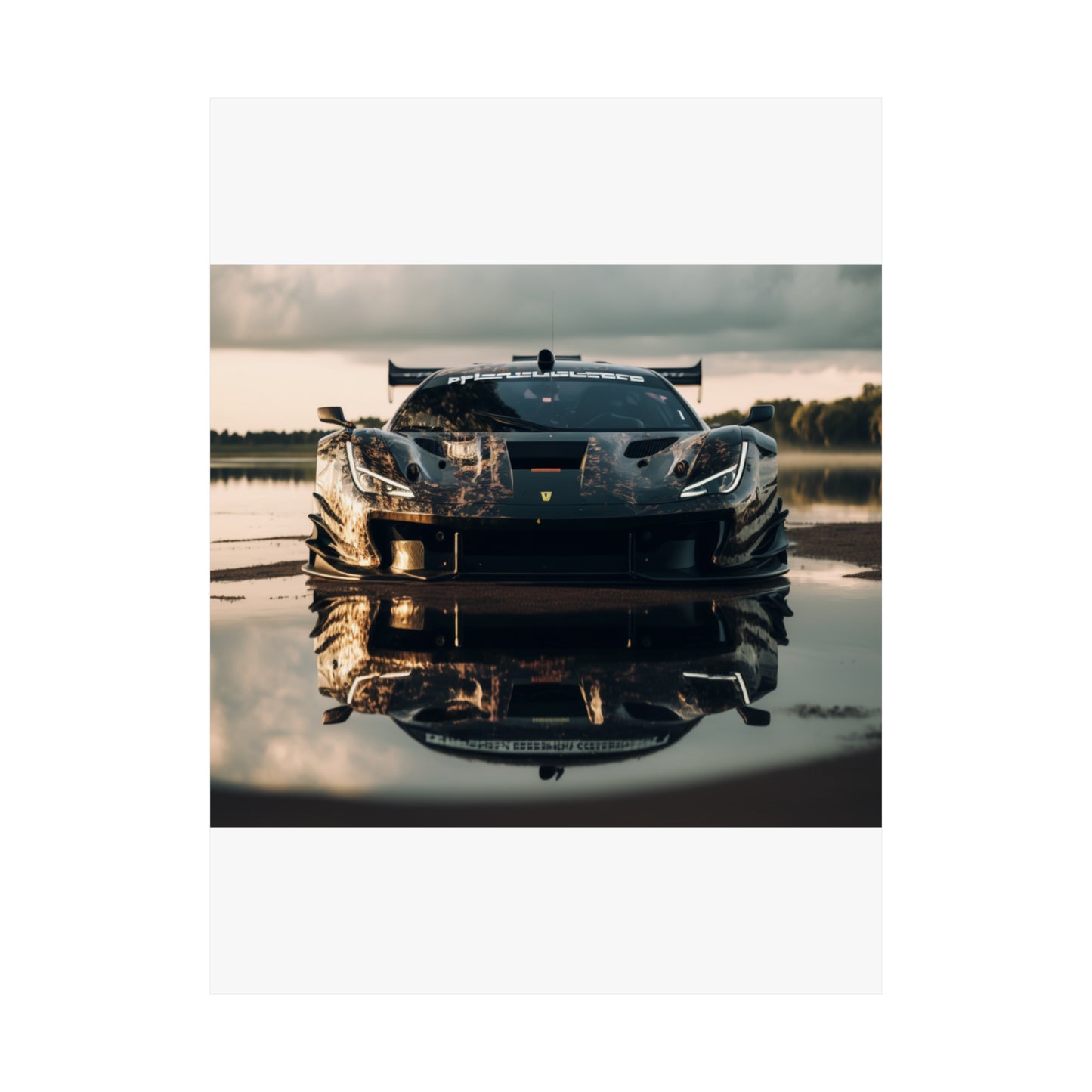 Premium Matte Vertical Posters Ferrari Lake 3