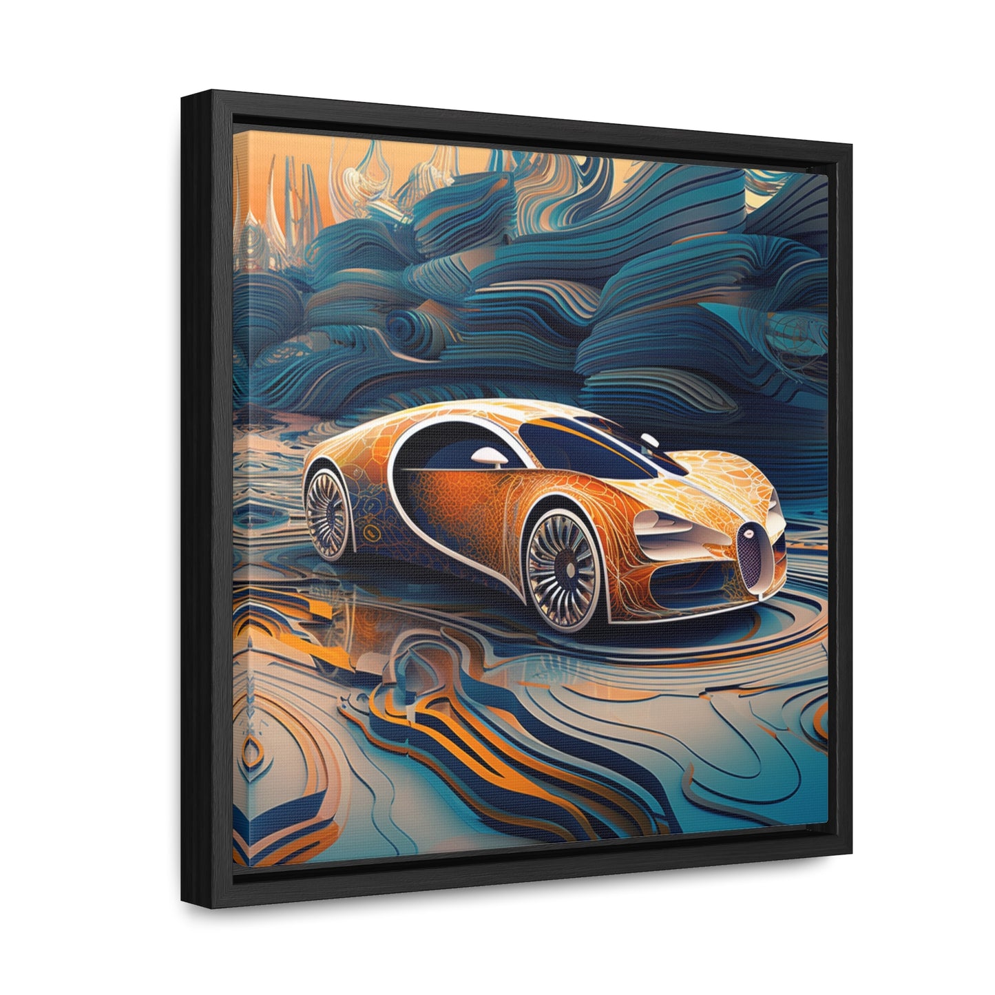 Gallery Canvas Wraps, Square Frame Bugatti Abstract Flair 1