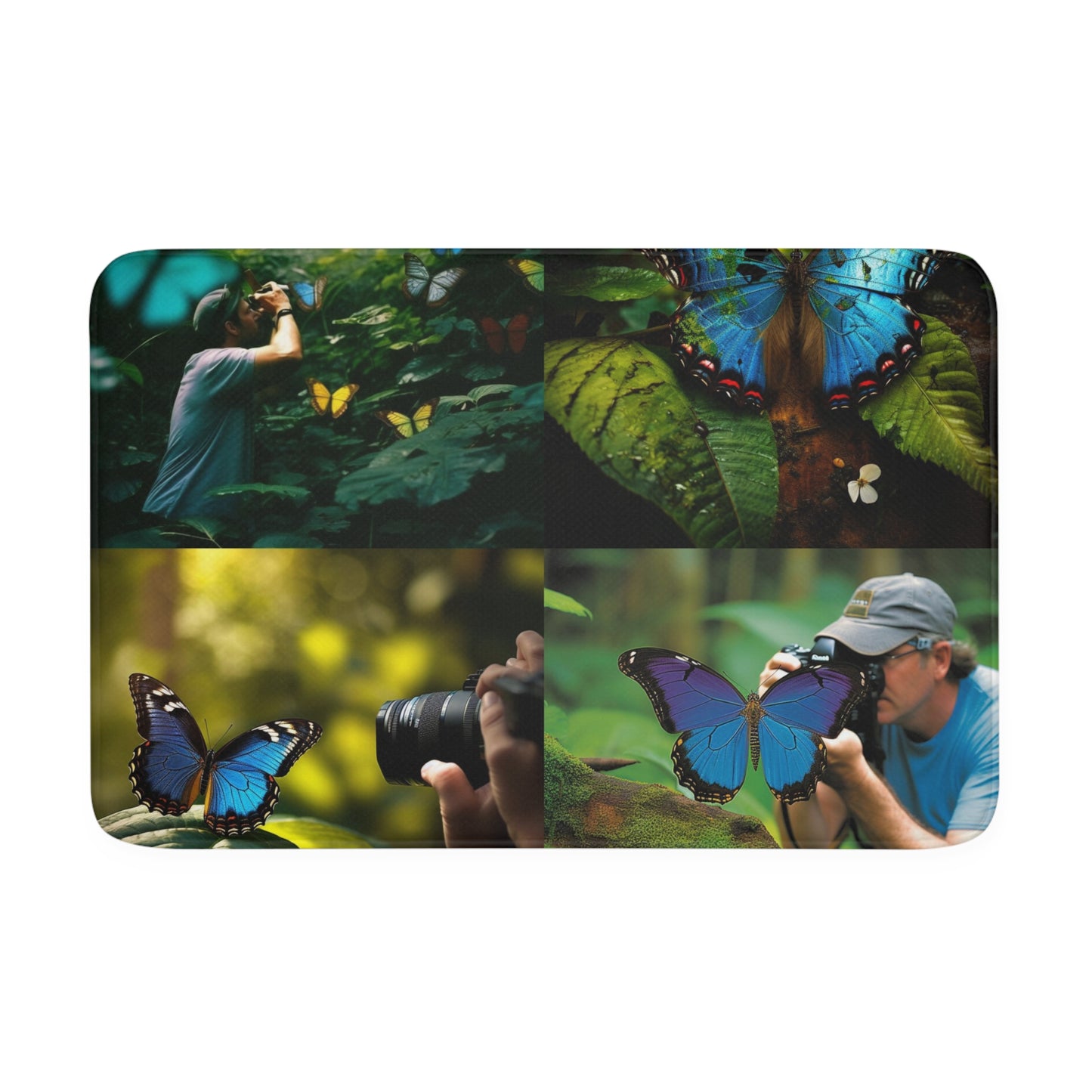 Memory Foam Bath Mat Jungle Butterfly 5