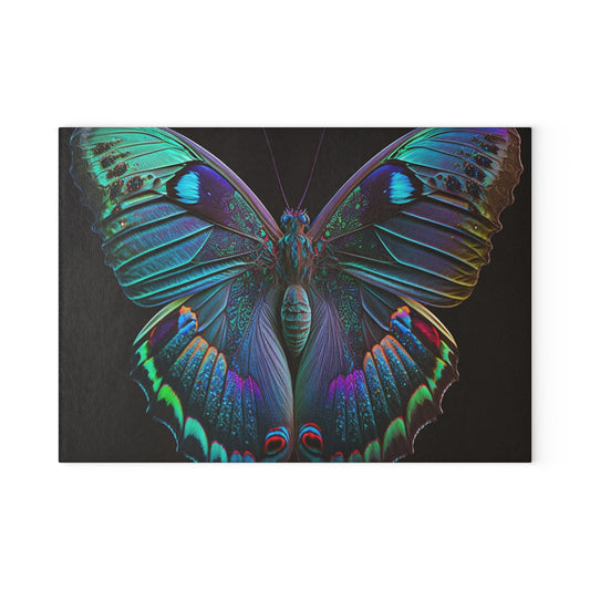 Glass Cutting Board Hue Neon Butterfly 4