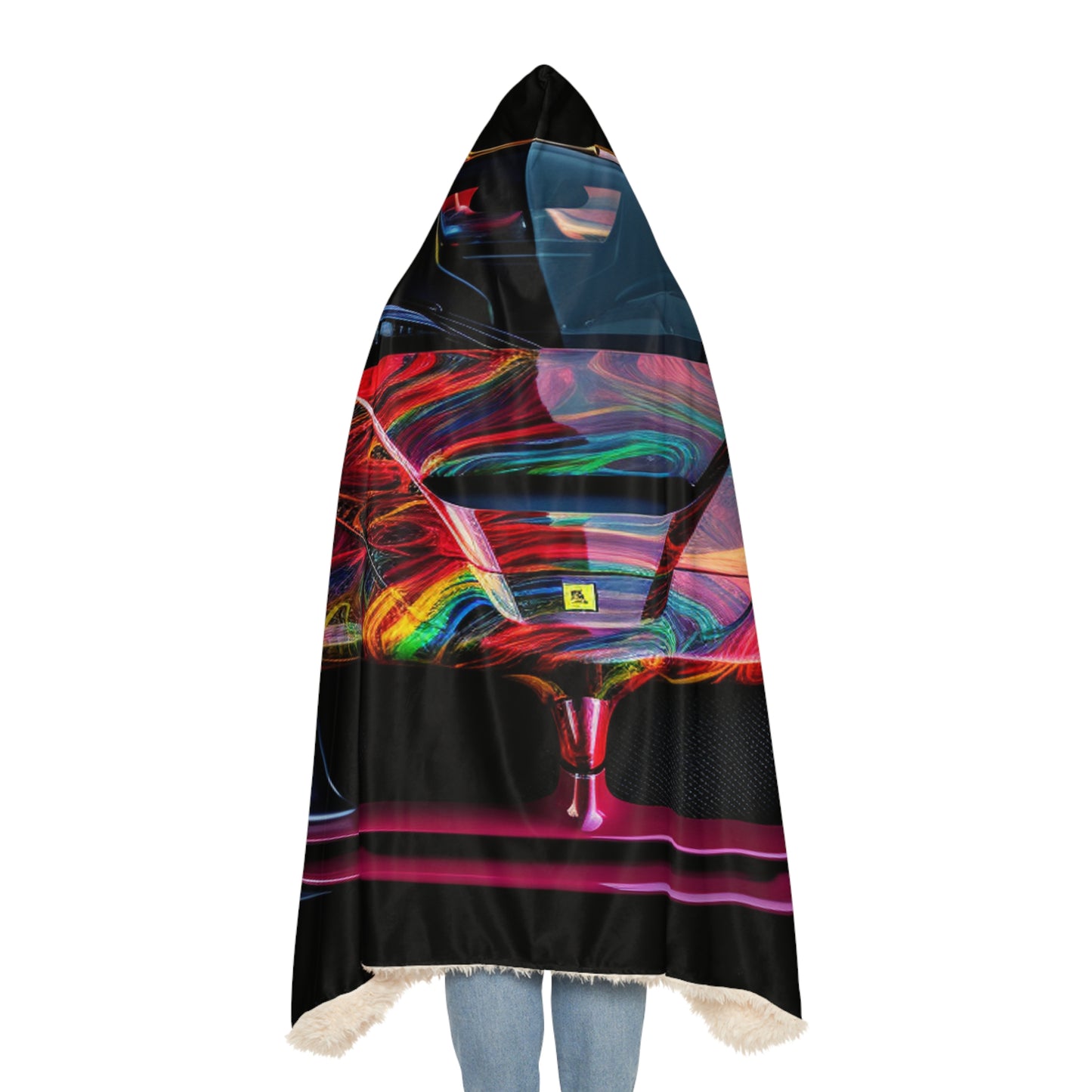 Snuggle Hooded Blanket Ferrari Neon 3