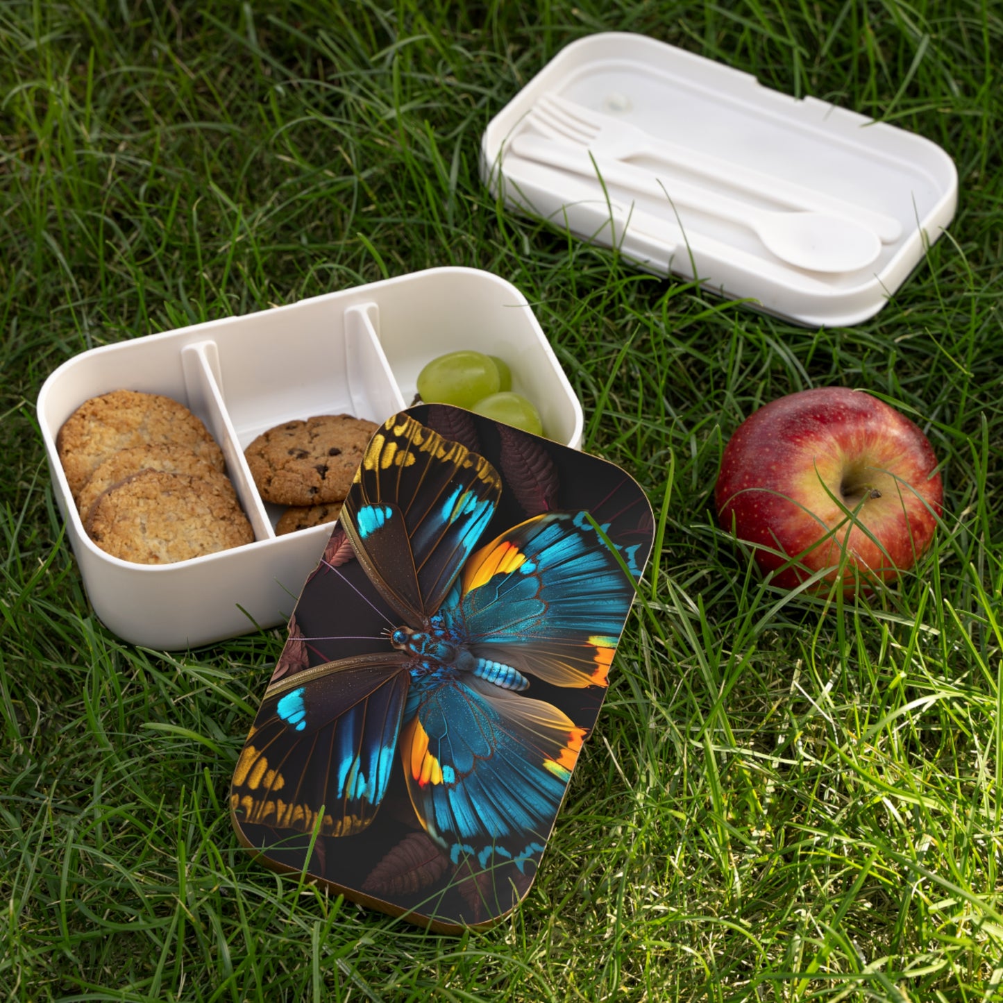 Bento Lunch Box Neon Butterfly Flair 1