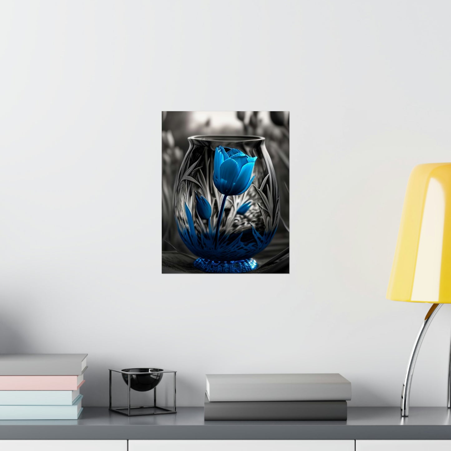 Premium Matte Vertical Posters Tulip Blue 3