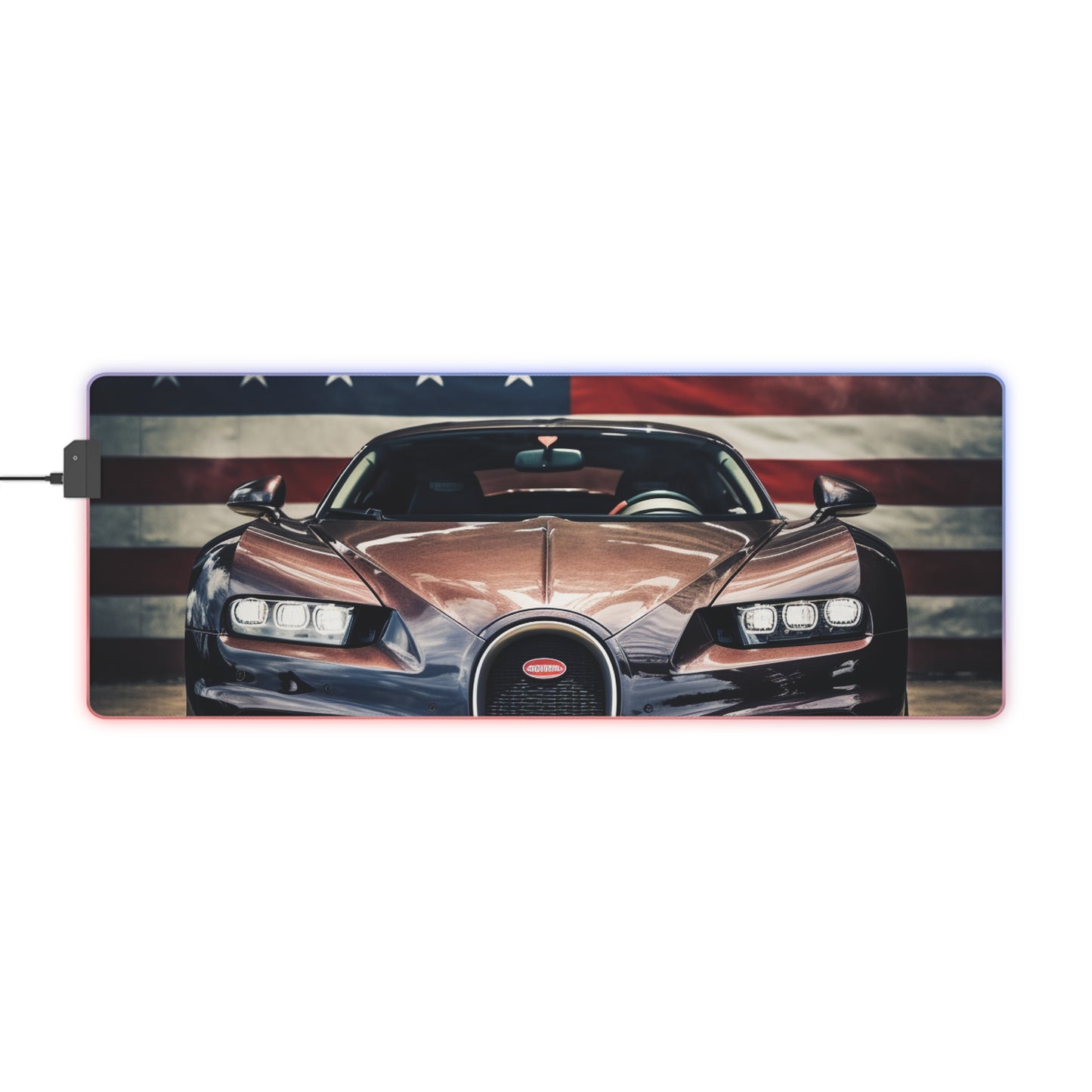 LED Gaming Mouse Pad Bugatti Flag 4