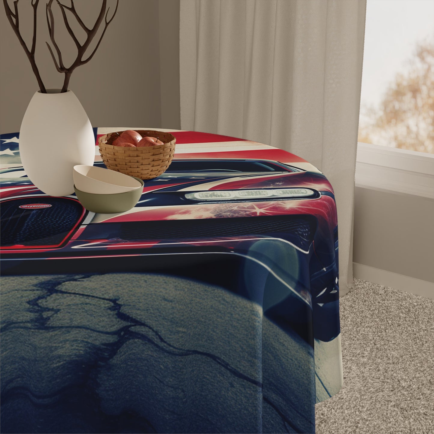 Tablecloth Abstract American Flag Background Bugatti 1