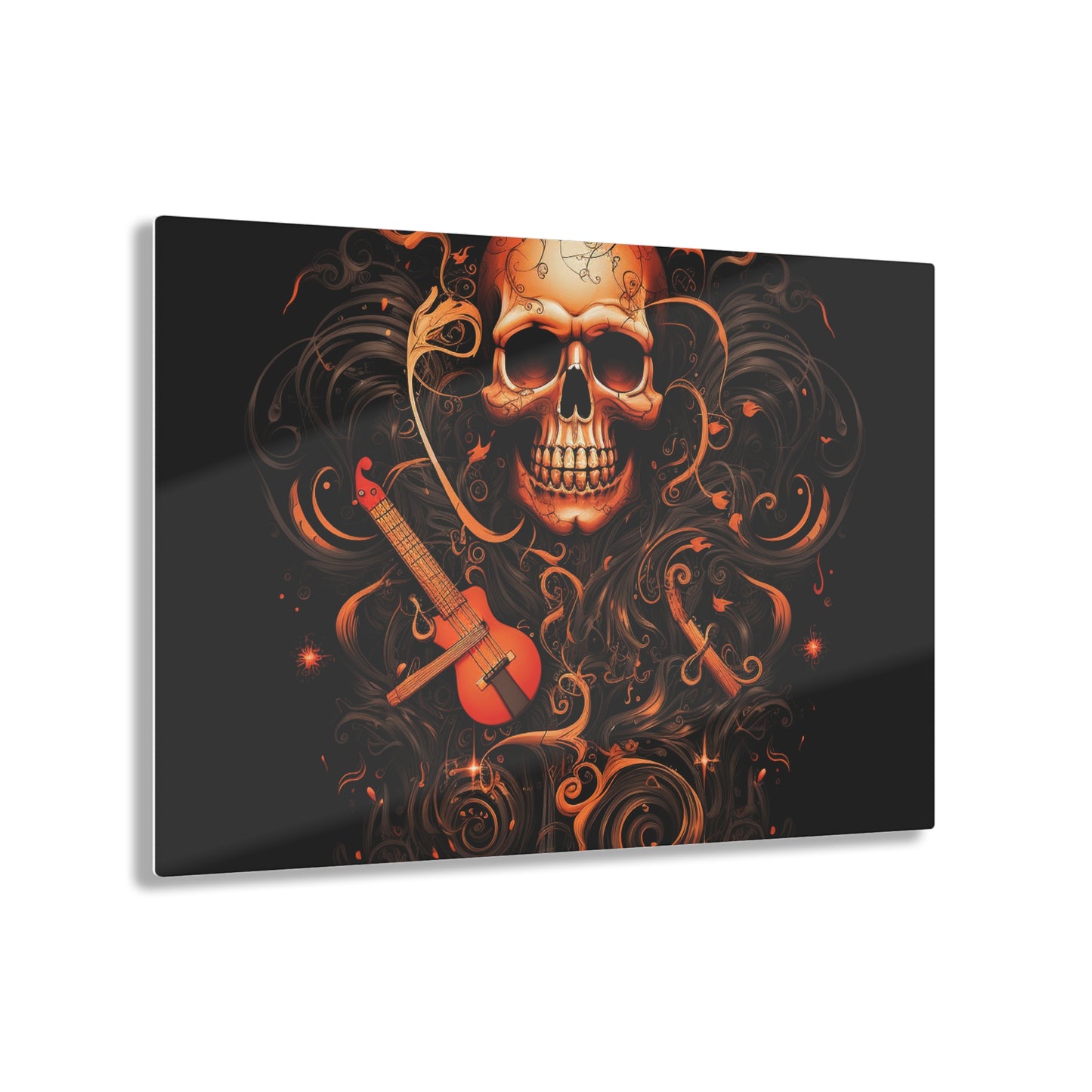 Acrylic Prints Skull Treble Clef 4