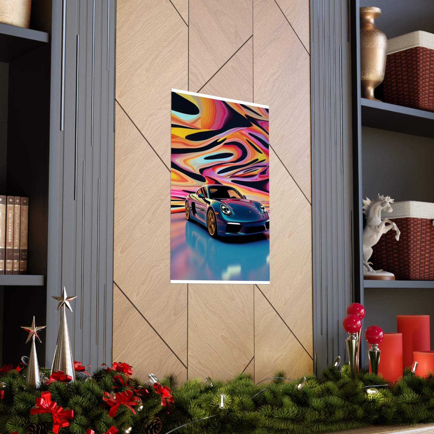 Premium Matte Vertical Posters Porsche Water Fusion 2