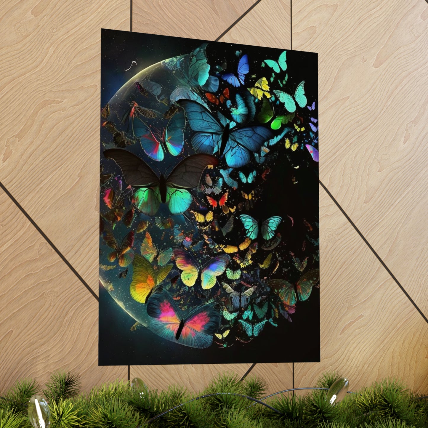 Premium Matte Vertical Posters Moon Butterfly 4