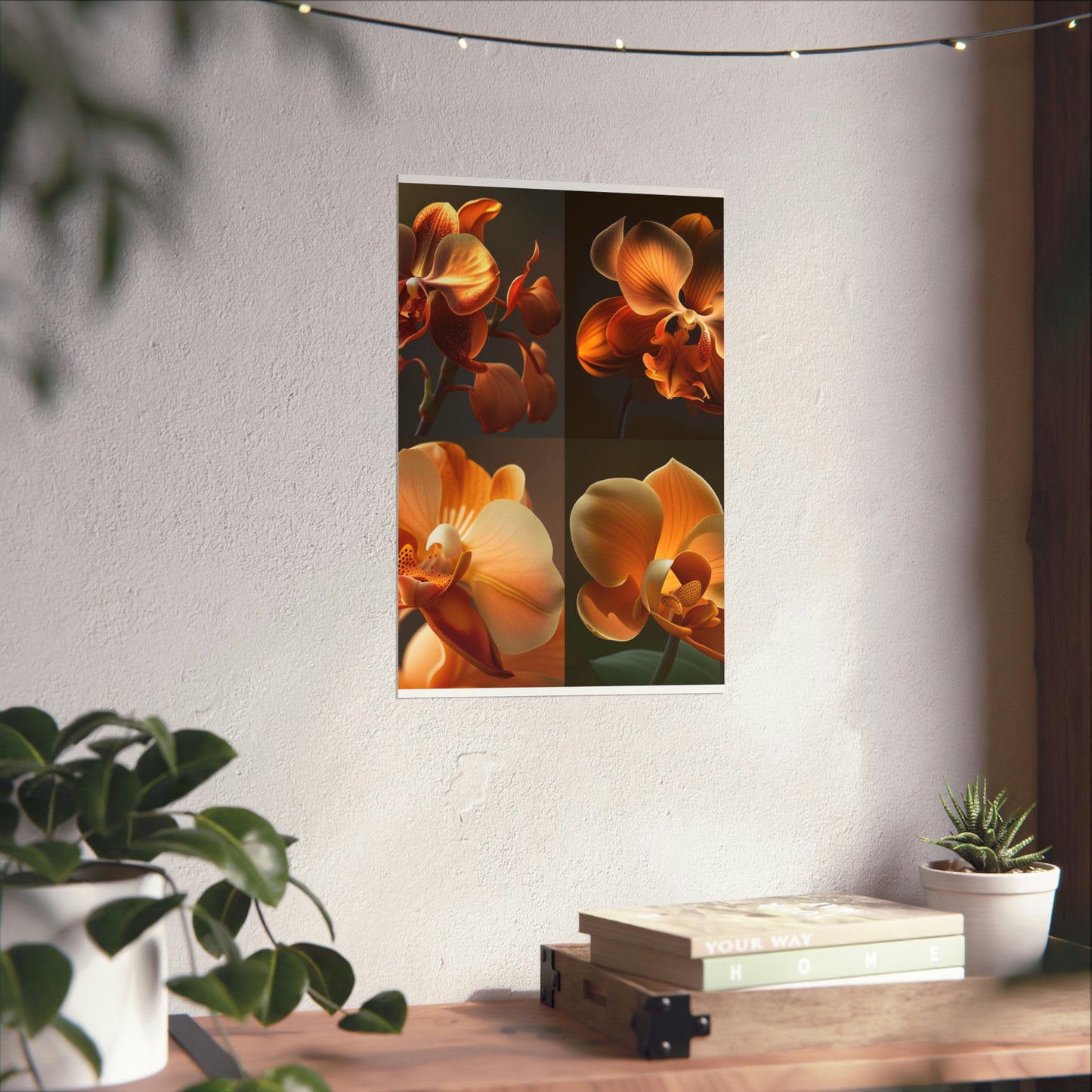 Premium Matte Vertical Posters Orange Orchid 5