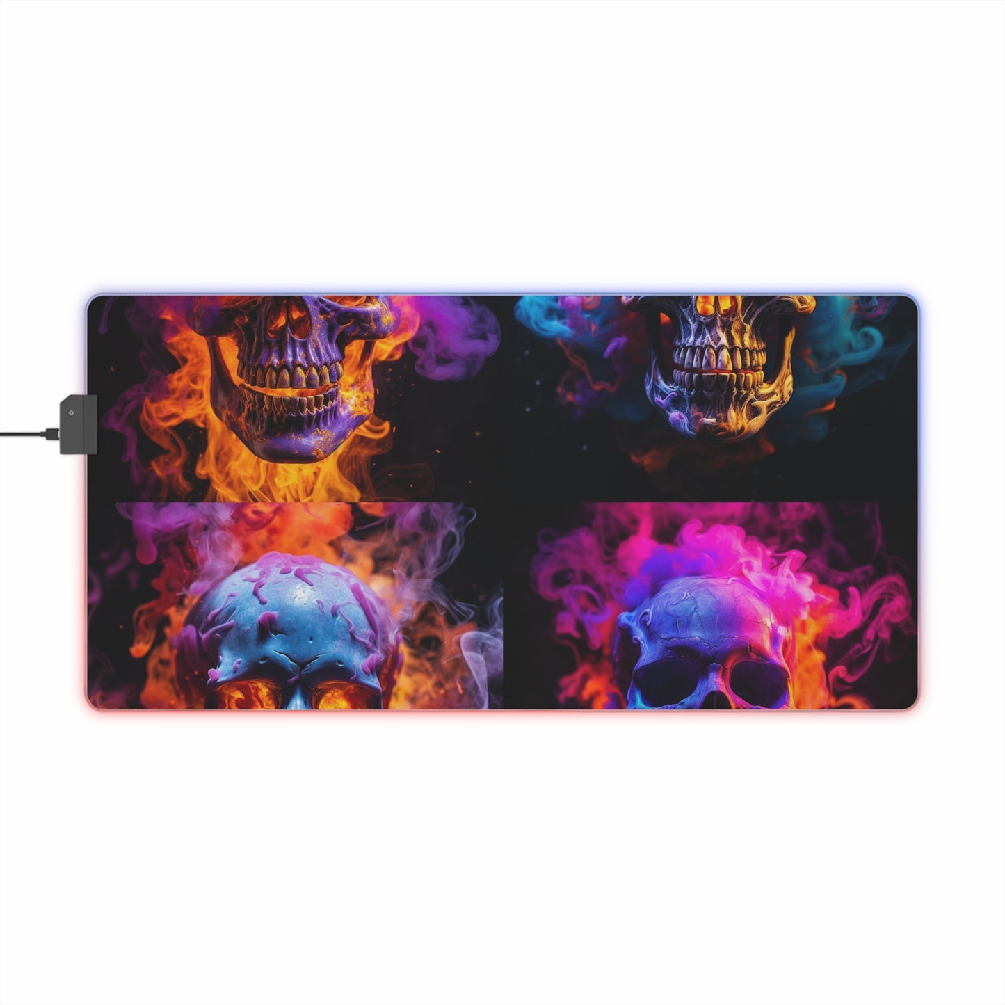 LED Gaming Mouse Pad Macro Skull 5