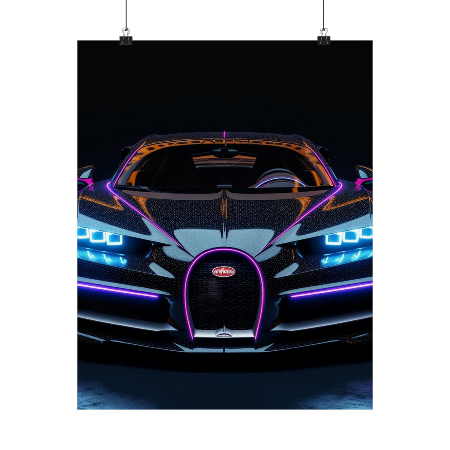 Premium Matte Vertical Posters Hyper Bugatti Chiron 2