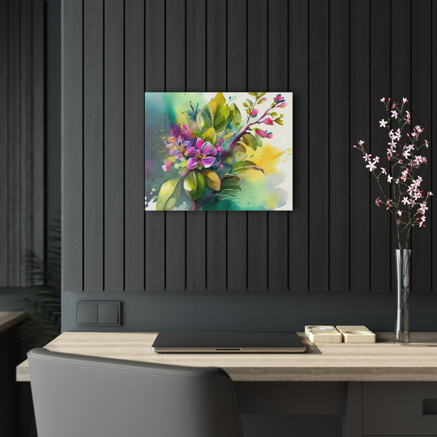 Acrylic Prints Mother Nature Bright Spring Colors Realistic Watercolor 1