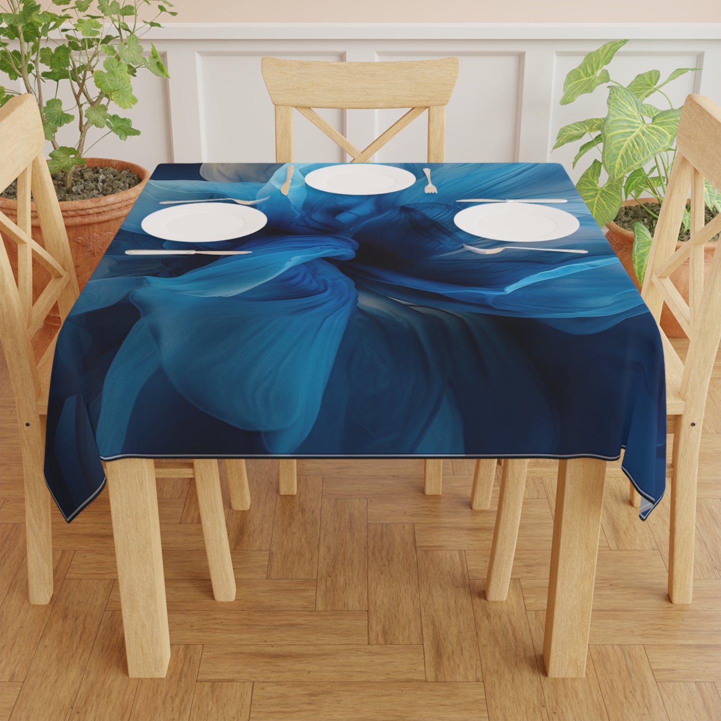 Tablecloth Blue Tluip Abstract 2