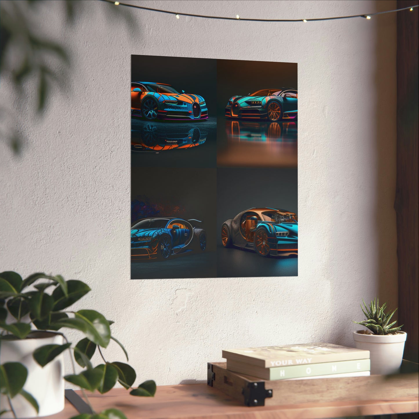 Premium Matte Vertical Posters Bugatti Blue 5