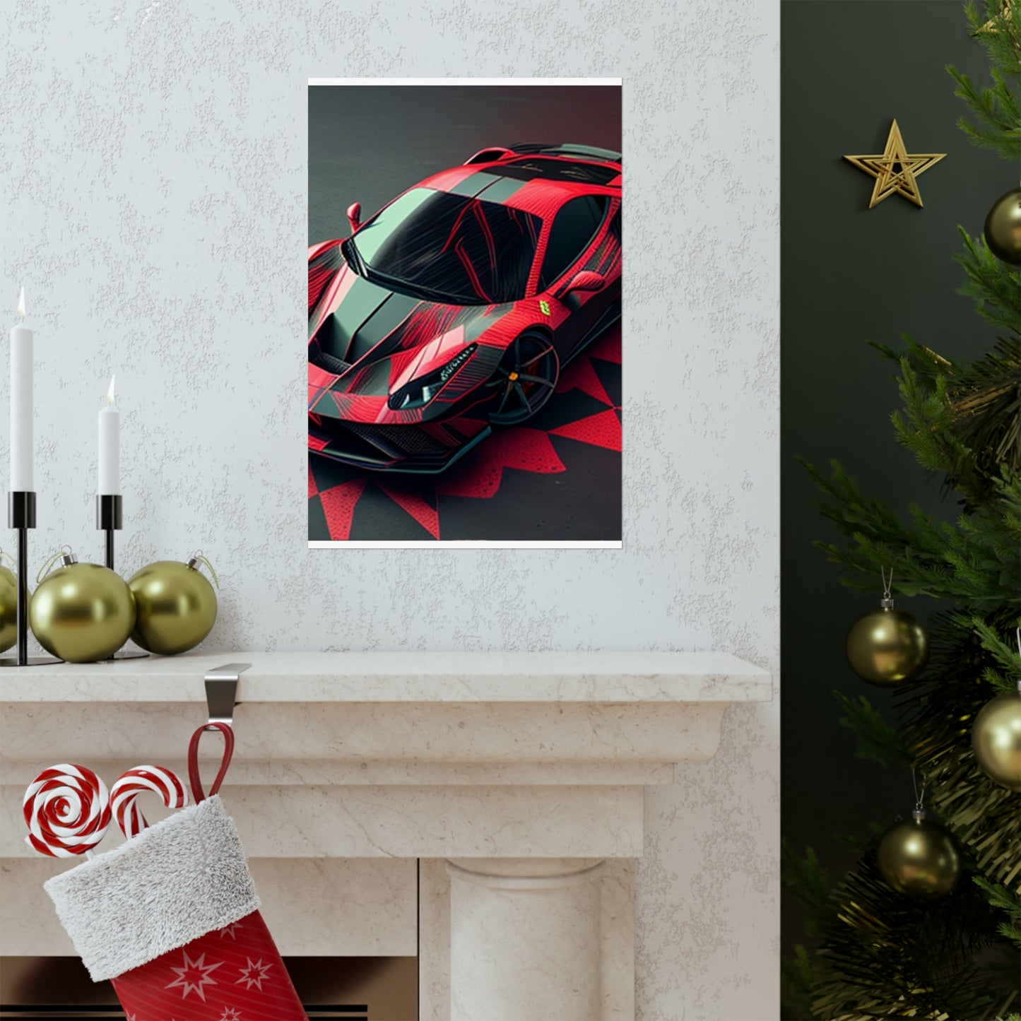 Premium Matte Vertical Posters Ferrari Hyper 2