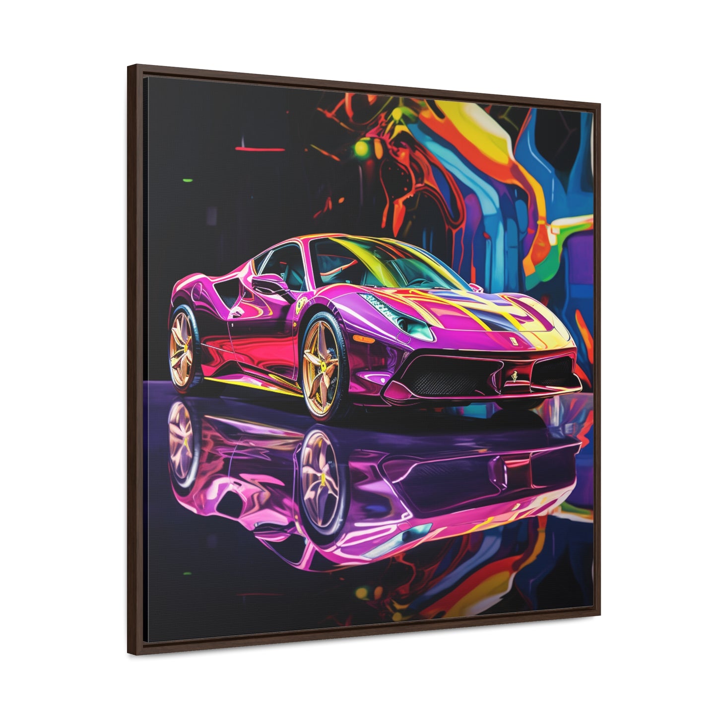 Gallery Canvas Wraps, Square Frame Pink Macro Ferrari 2