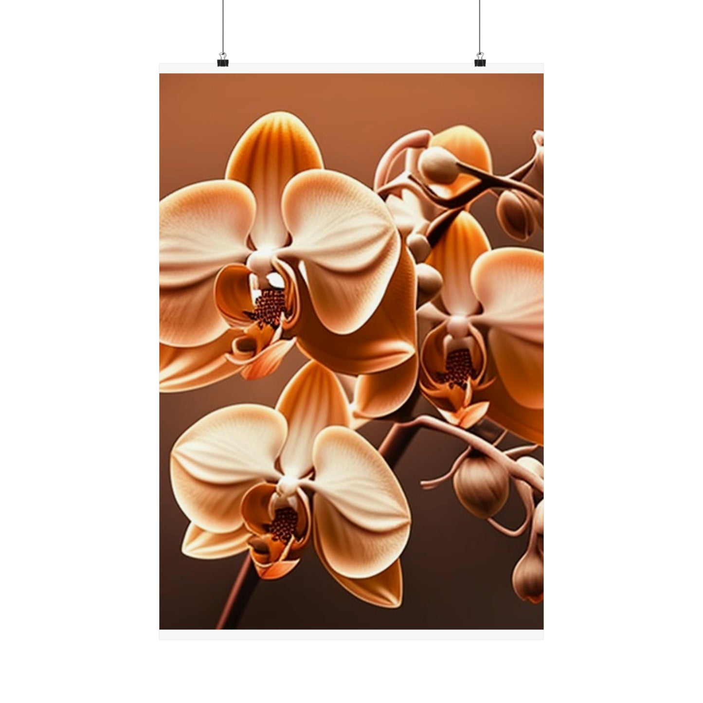 Premium Matte Vertical Posters orchid pedals 3