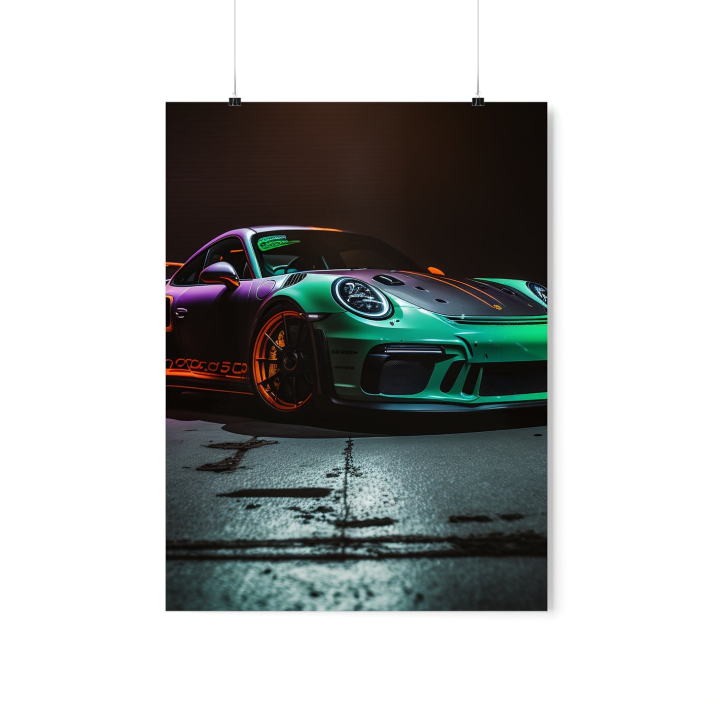 Premium Matte Vertical Posters Porsche Color 4