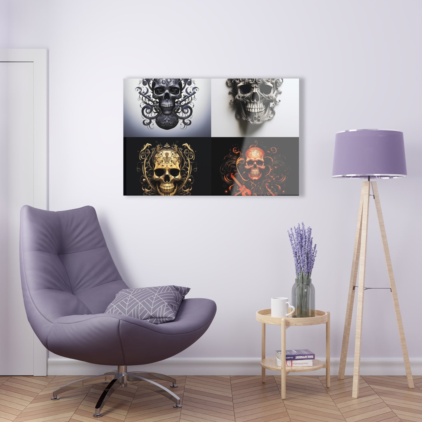 Acrylic Prints Skull Treble Clef 5