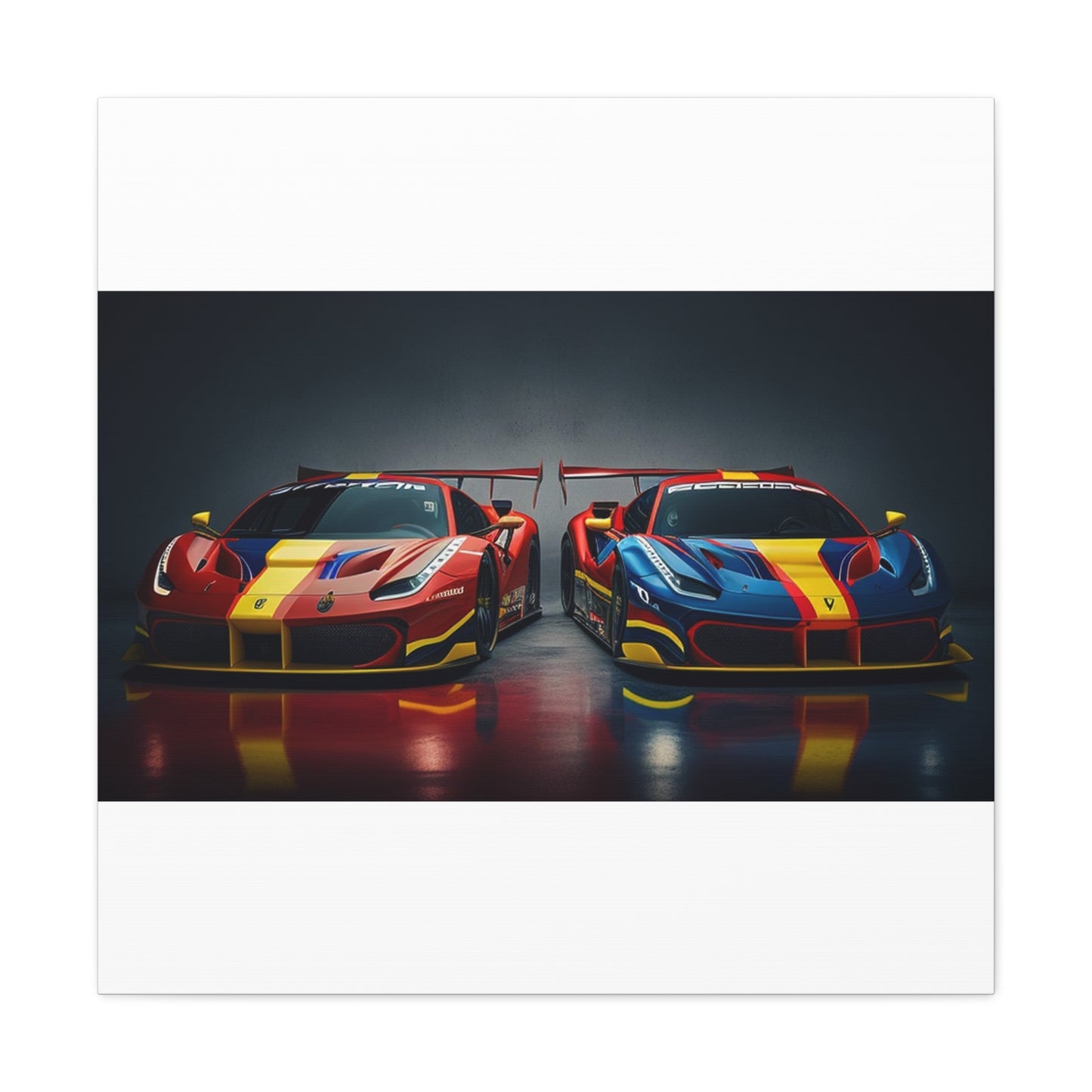 Canvas Gallery Wraps Ferrari Red Blue 4