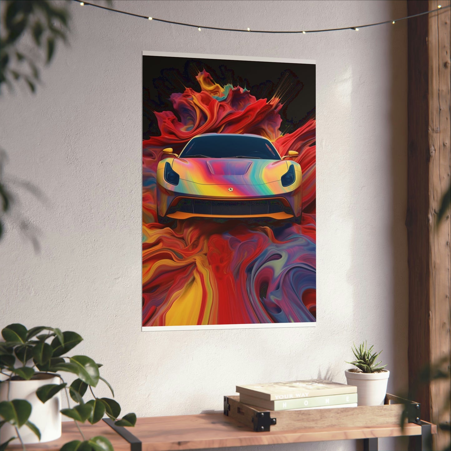 Premium Matte Vertical Posters Ferrari Water Fusion 1