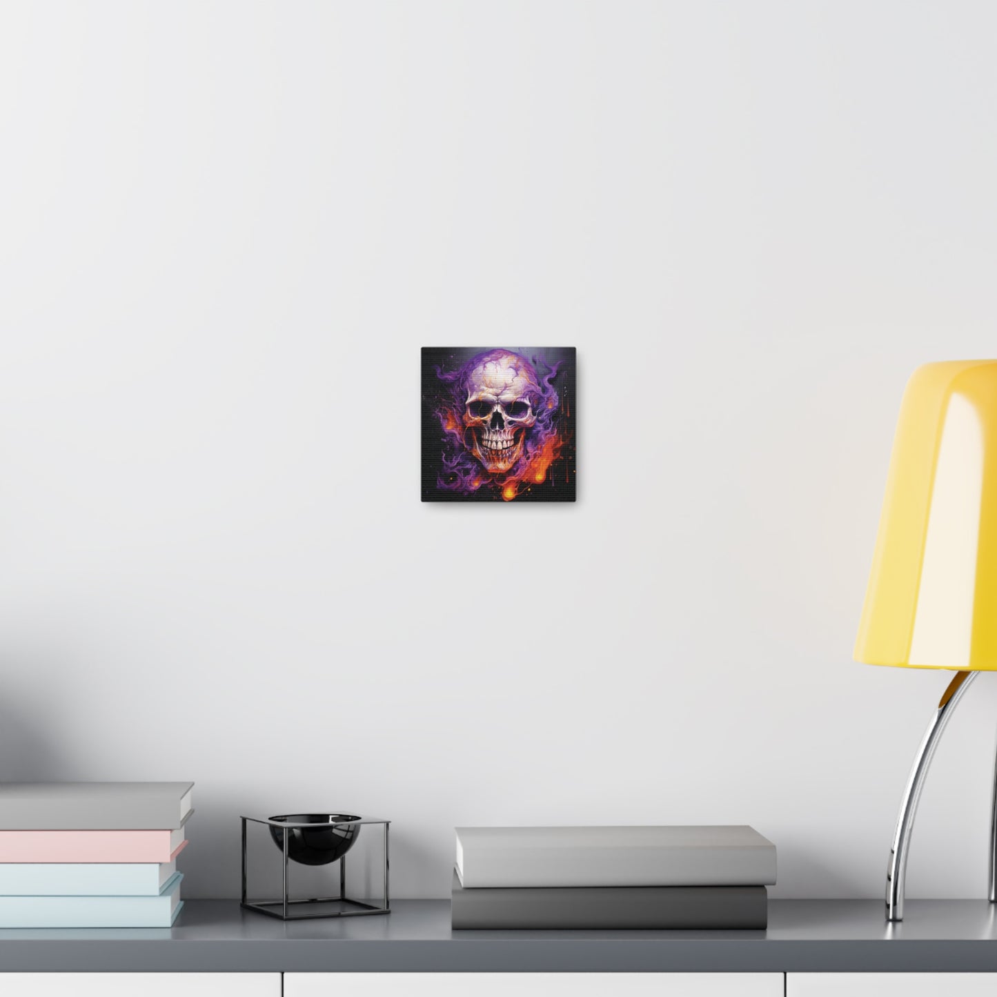 Canvas Gallery Wraps Skull Flames 2