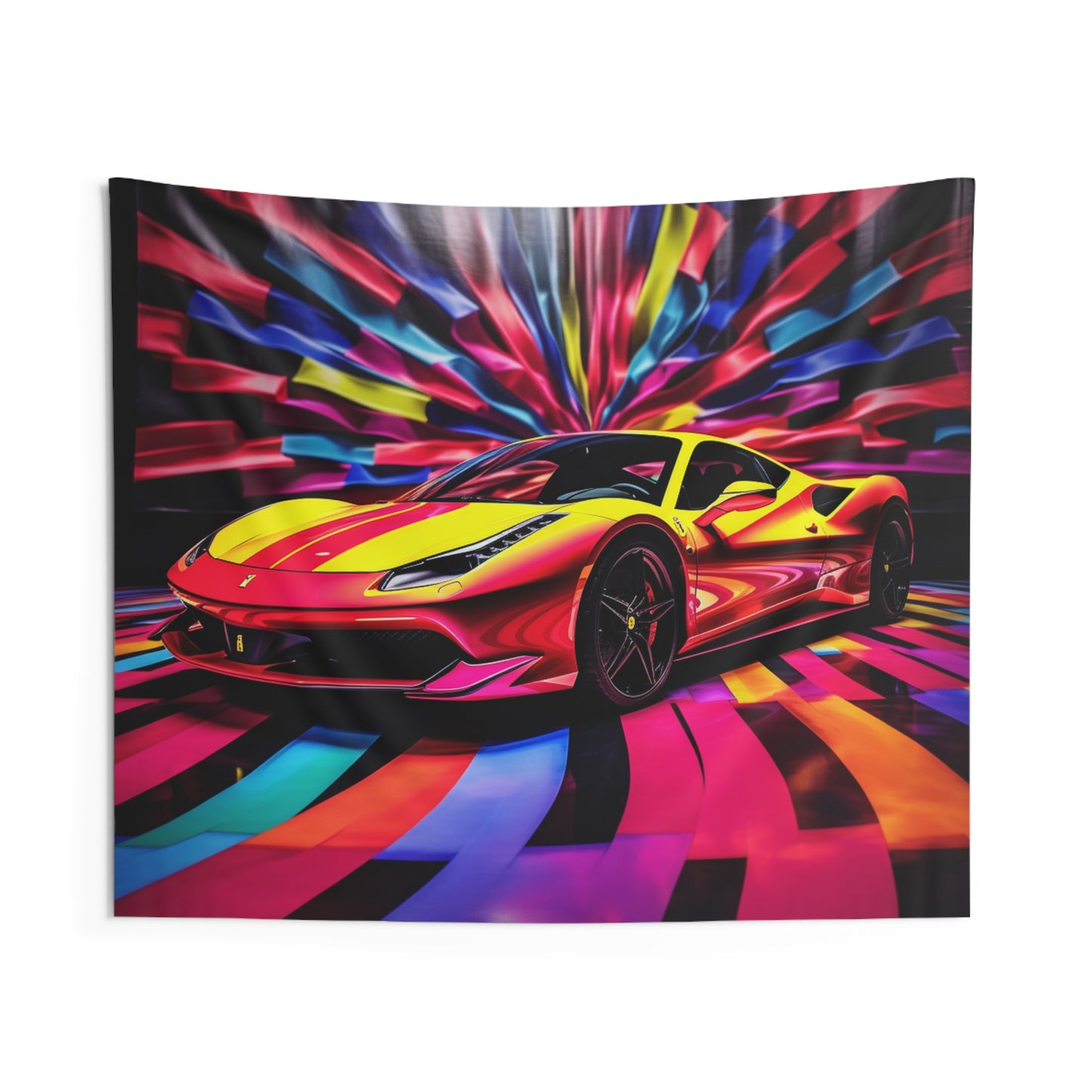 Indoor Wall Tapestries Macro Flag Ferrari 3