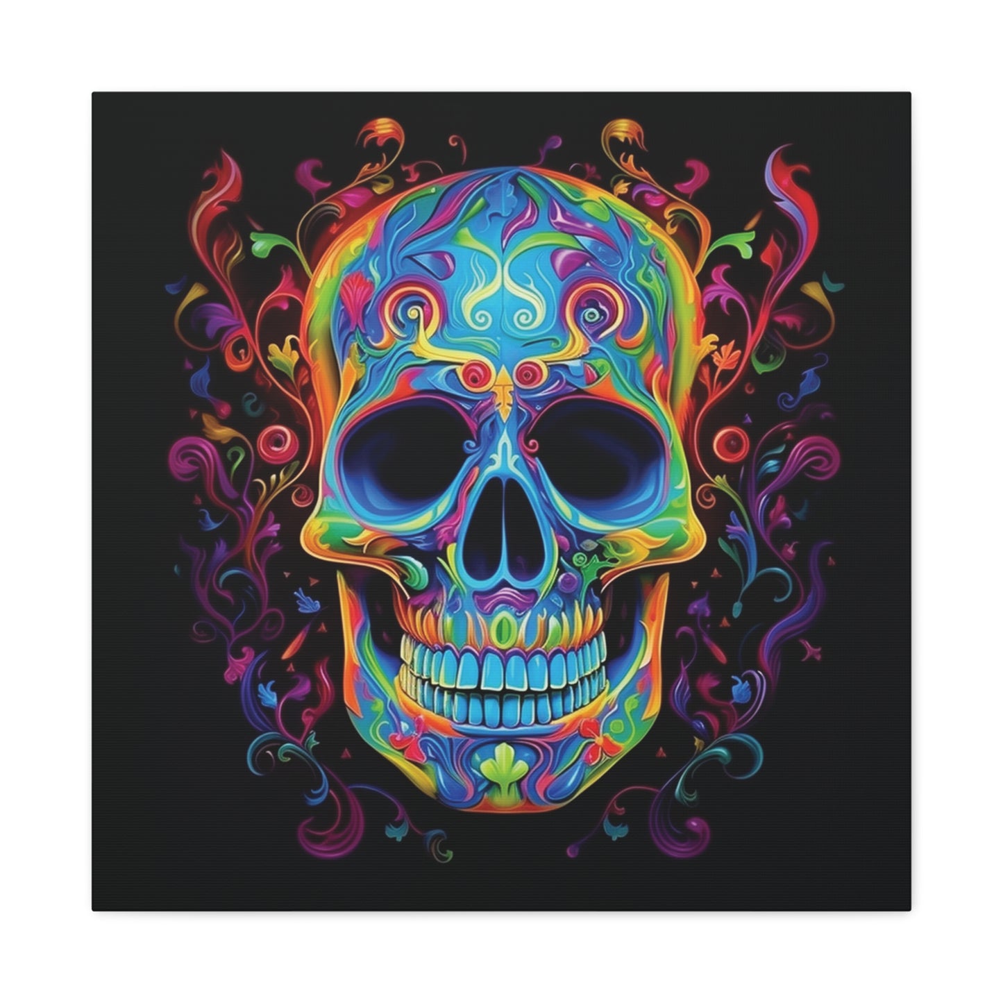 Canvas Gallery Wraps Macro Skull Color 4