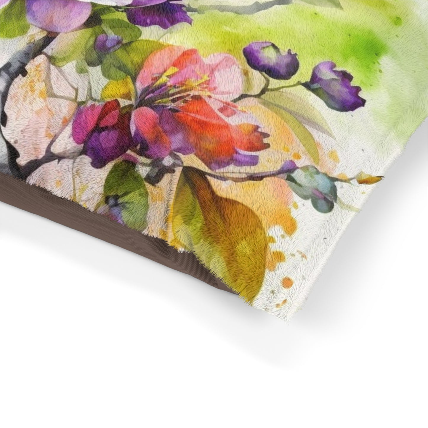 Pet Bed Mother Nature Bright Spring Colors Realistic Watercolor 4