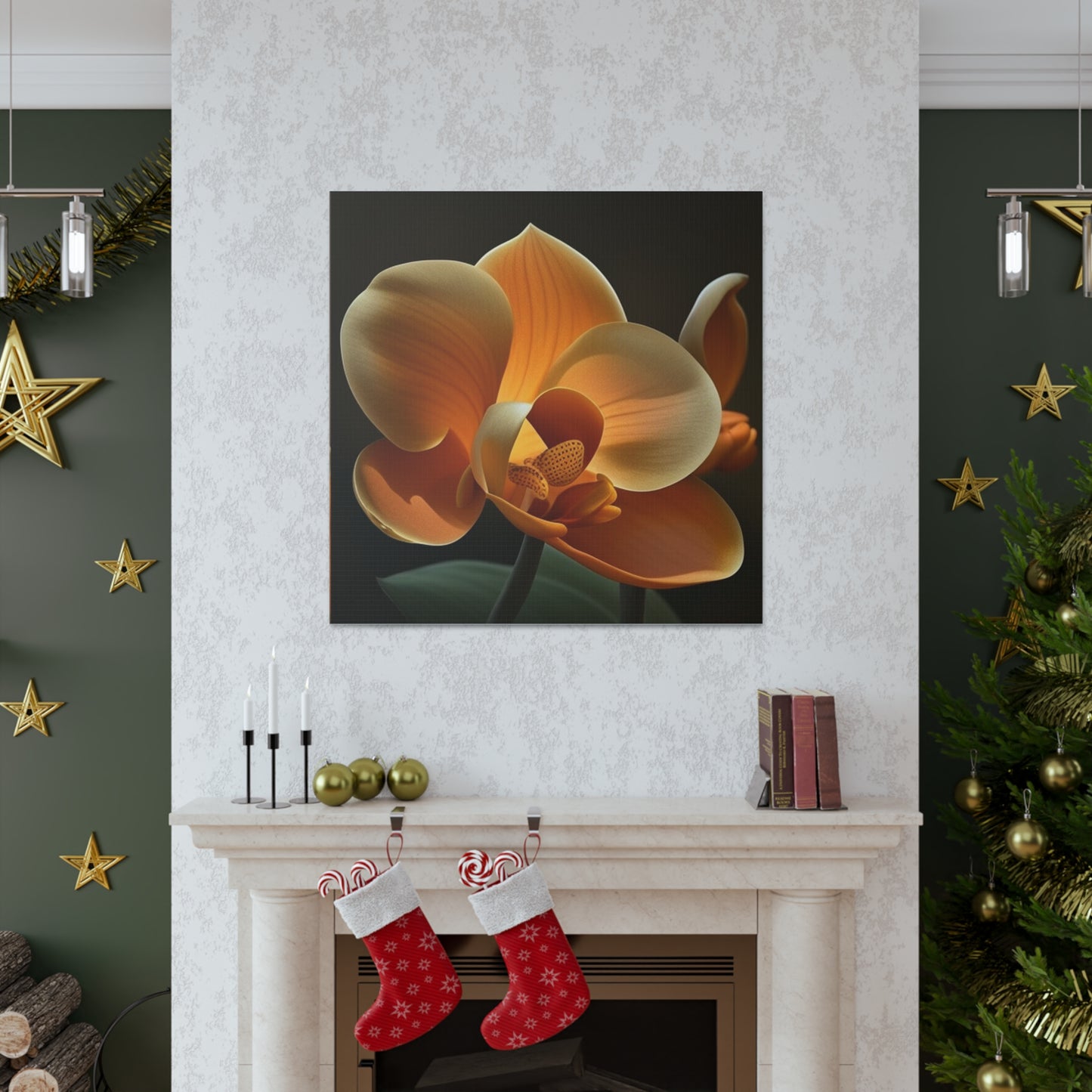 Canvas Gallery Wraps Orange Orchid 4