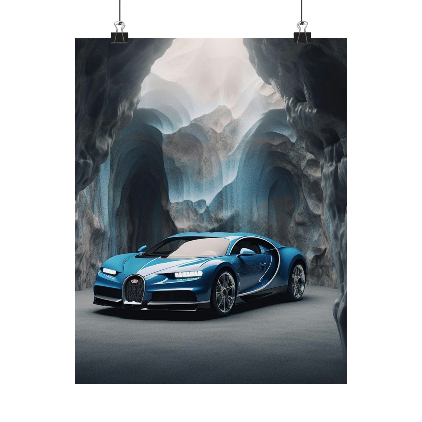 Premium Matte Vertical Posters Bugatti Real Look 2