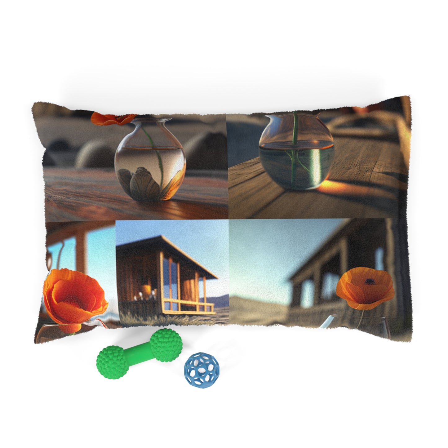 Pet Bed Poppy in a Glass Vase 5