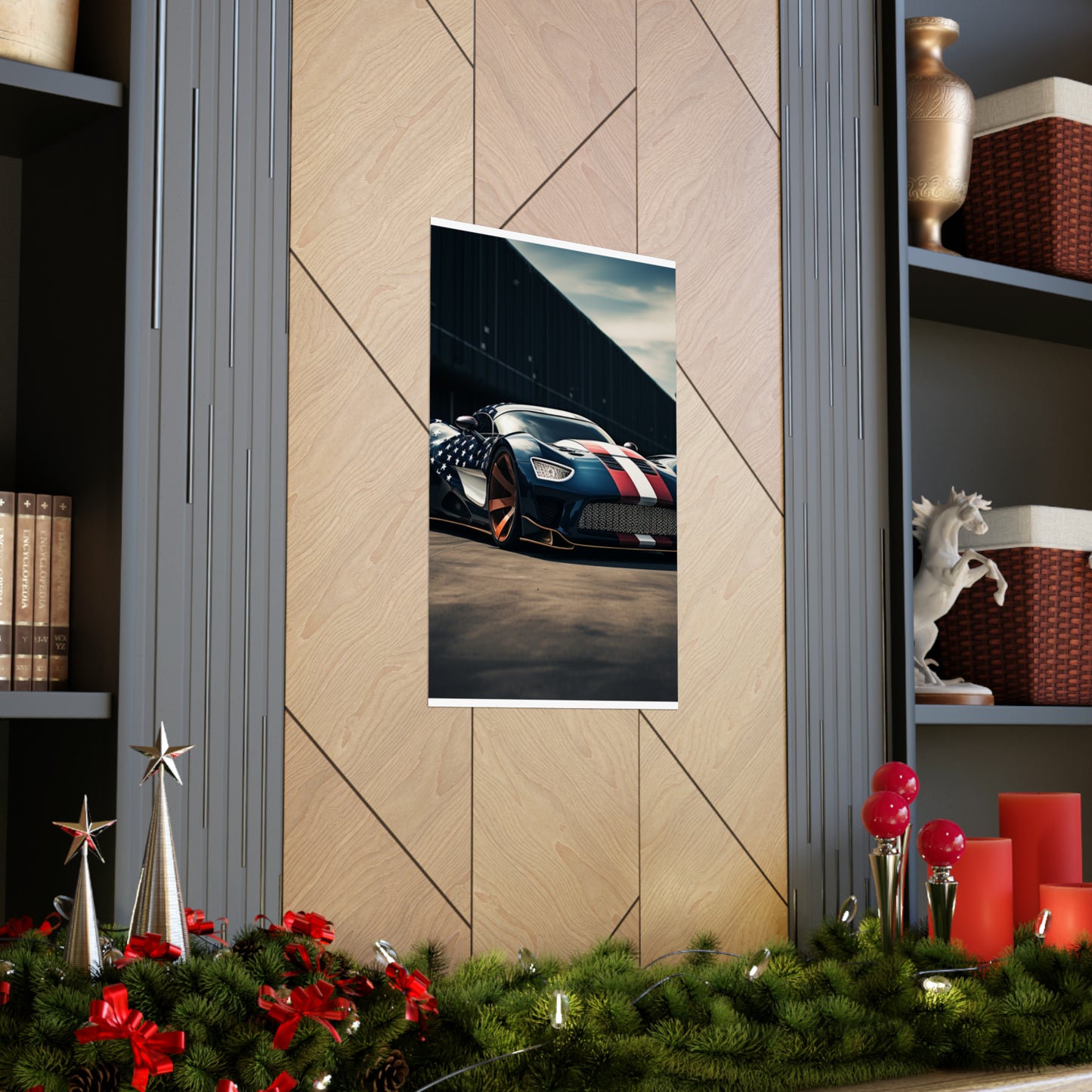 Premium Matte Vertical Posters Bugatti Flag American 2