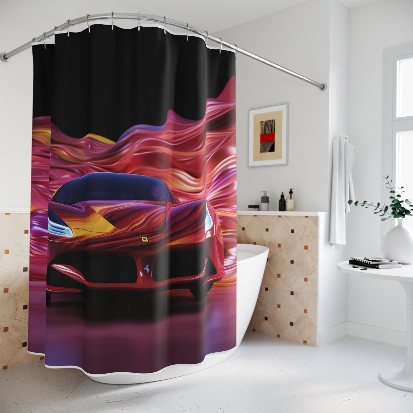 Polyester Shower Curtain Ferrari Water Fusion 3