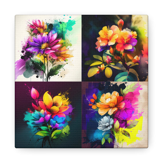 Canvas Gallery Wraps Bright Spring Flowers 5