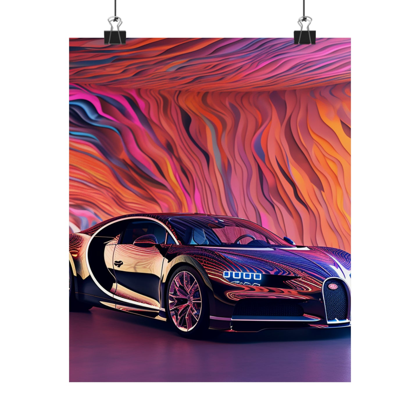 Premium Matte Vertical Posters Bugatti Abstract Flair 4