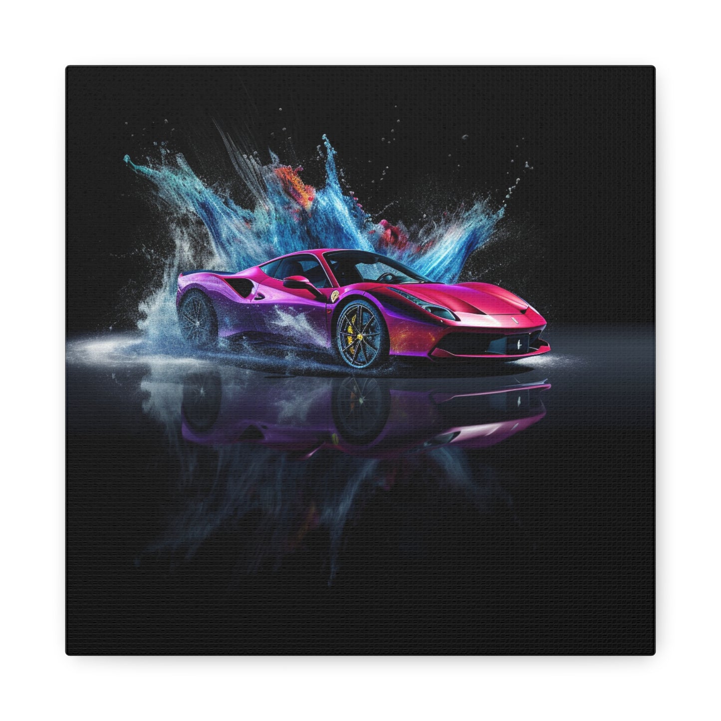 Canvas Gallery Wraps Ferrari Water Splash 4