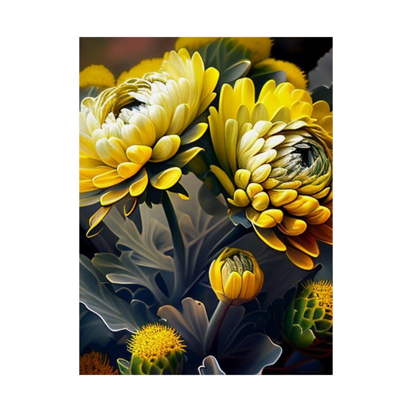 Premium Matte Vertical Posters Yellow Hermosas Flores Amarillas 2