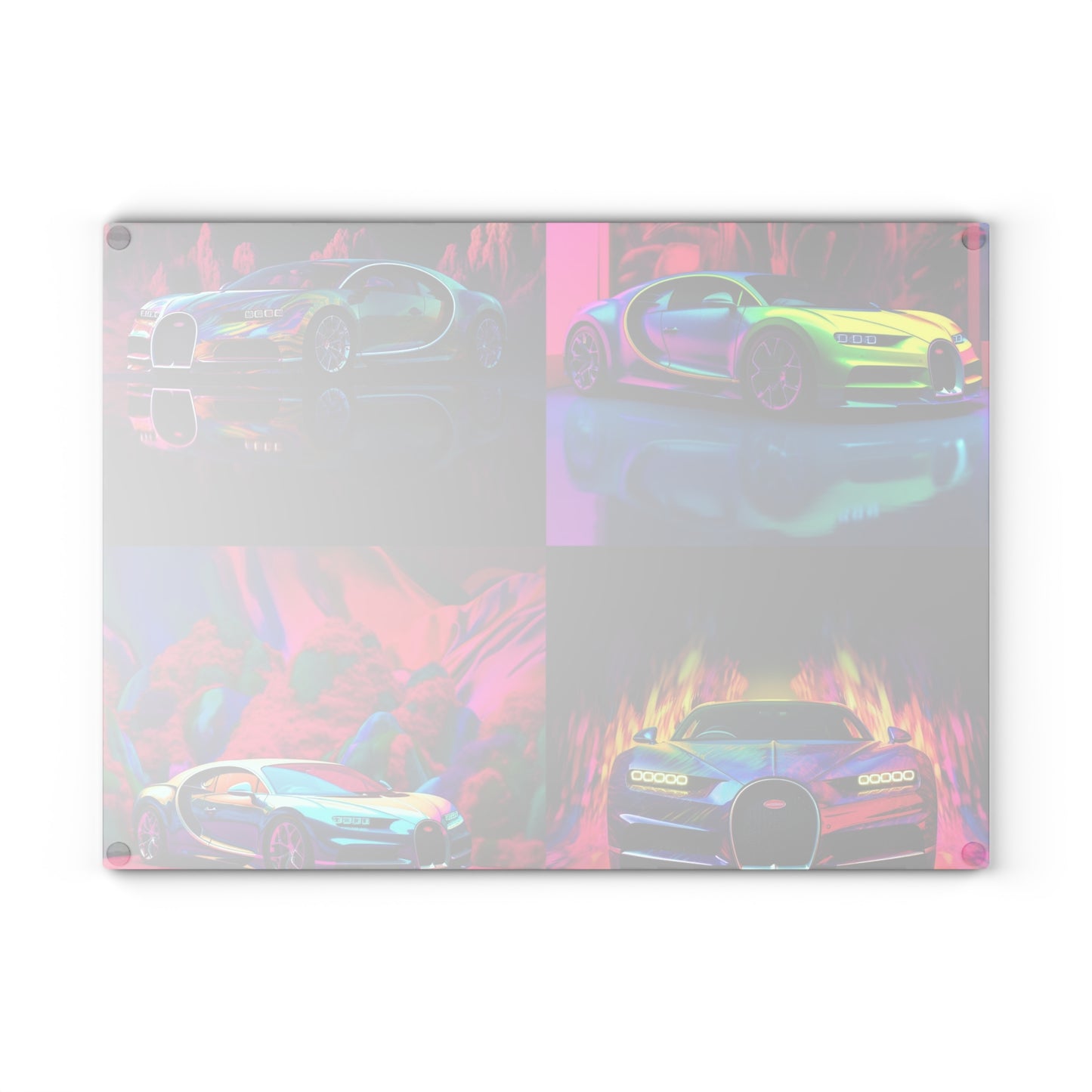 Glass Cutting Board Florescent Bugatti Flair 5